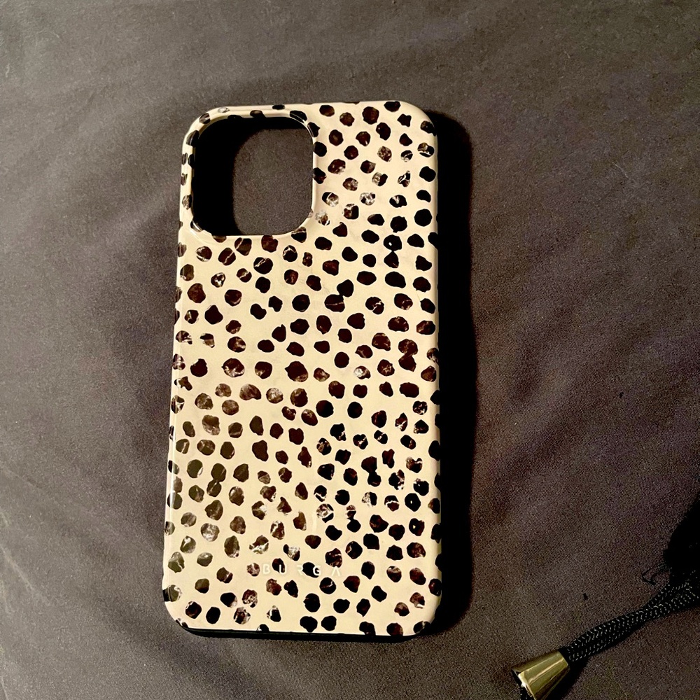 Leopard Print Phone Case - Black and Brown